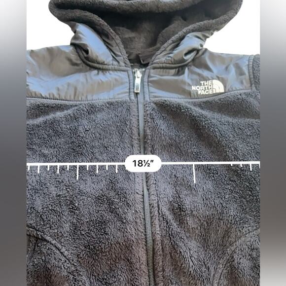The North Face Black full zip deep pile sherpa Hooded Fleece Jacket Size Small - Picture 8 of 12